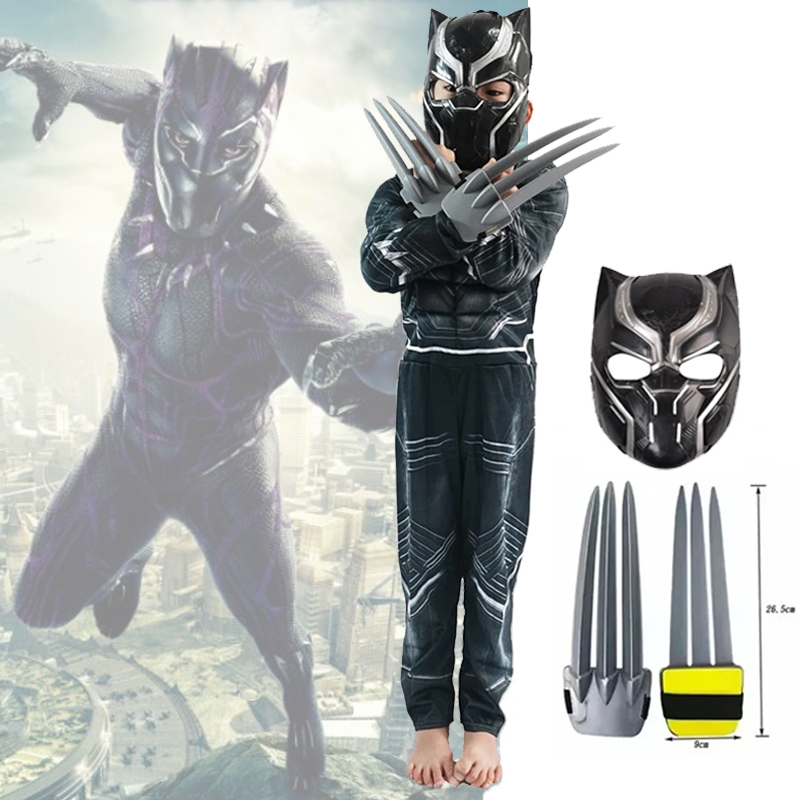 Black Face Mask Pack - Anime Superhero Black Panther Cosplay Costume