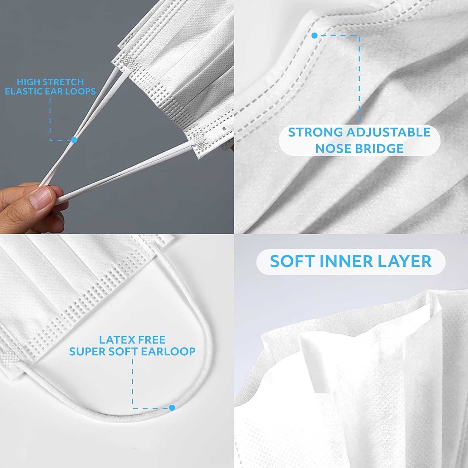 50/100Pcs Disposable Mask for  - Disposable Surgical Mask recensione e prezzo