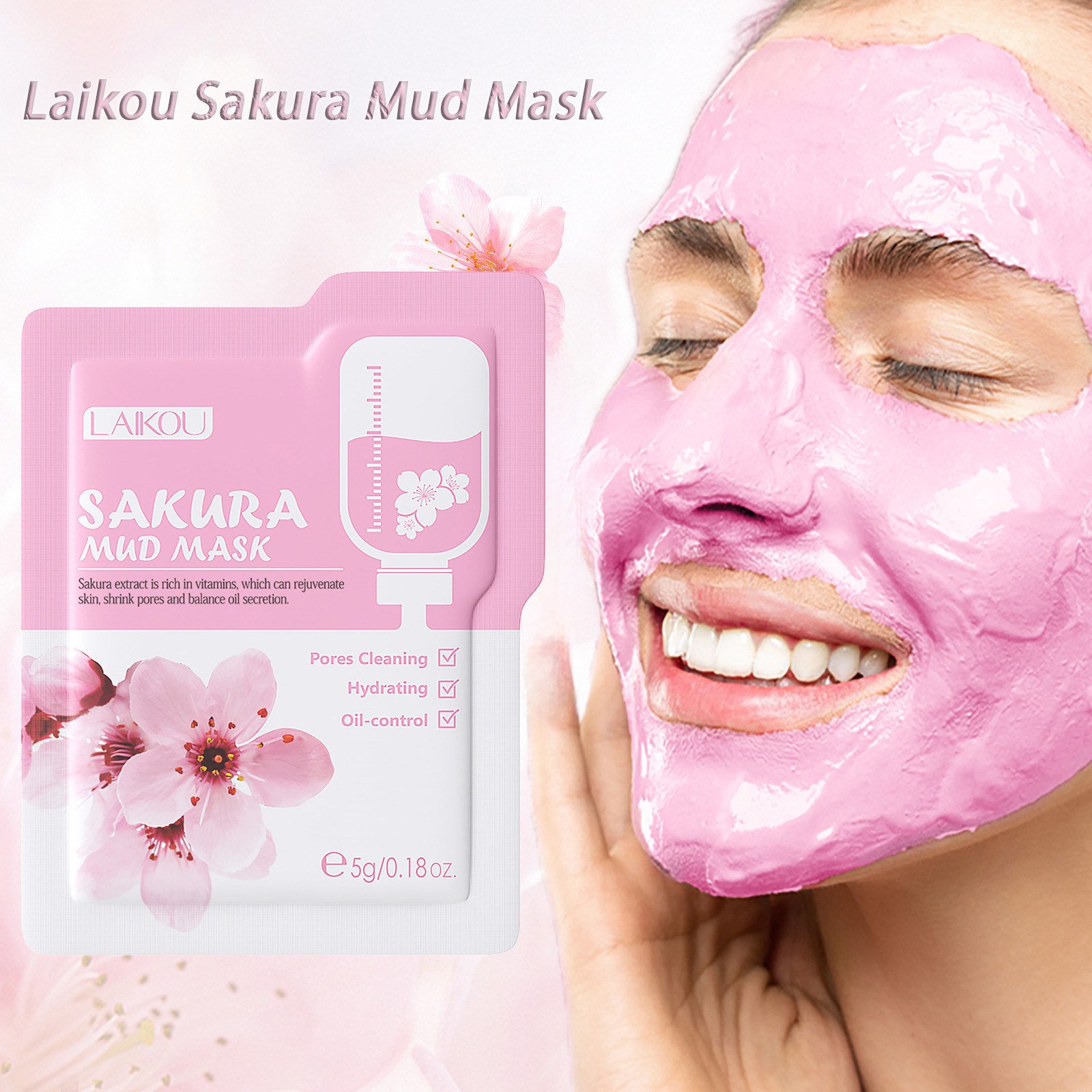 Laikou Sakura Clay Mask Trial  - Dust Mask Construction recensione e prezzo