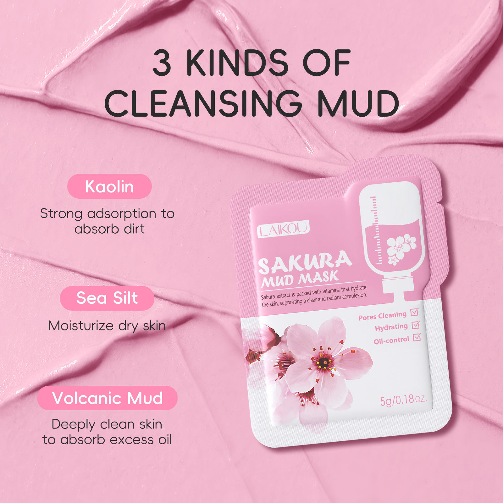 Laikou Sakura Clay Mask Trial  - Dust Mask Construction recensione e prezzo