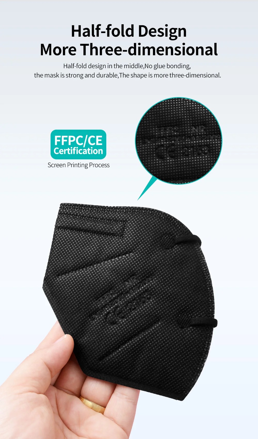 5Layer FFP2 Masks CE Approve K - Black Face Mask Pack recensione e prezzo