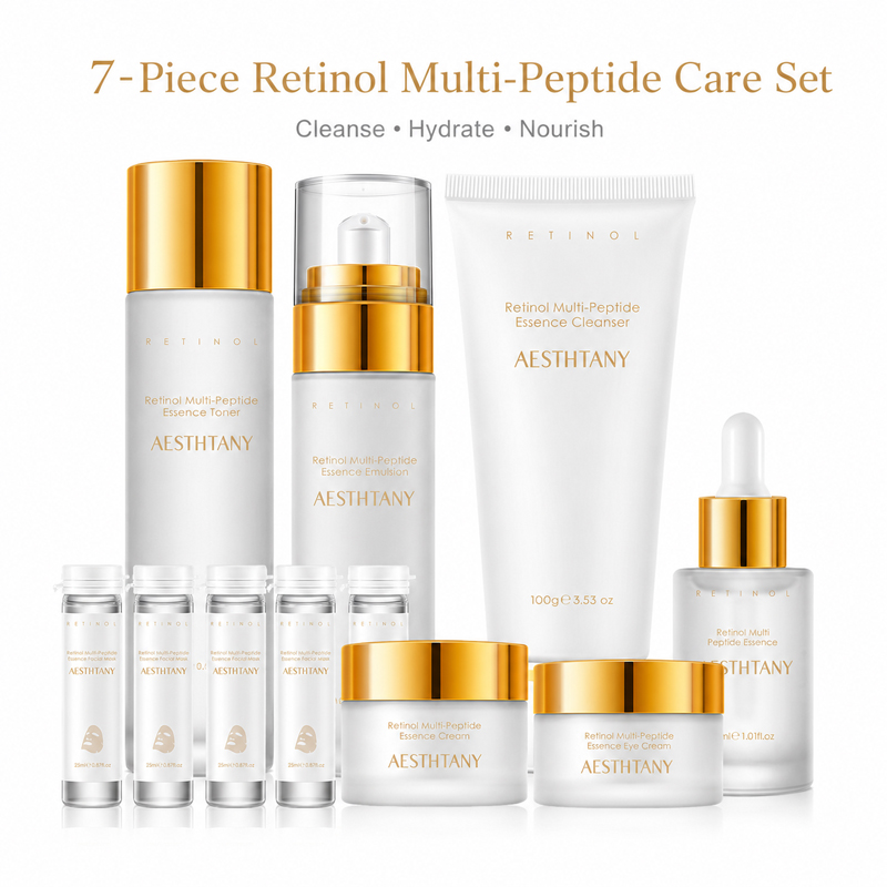7PCS Retinol Multi-Peptide Ski - Face Mask Storage Box recensione e prezzo