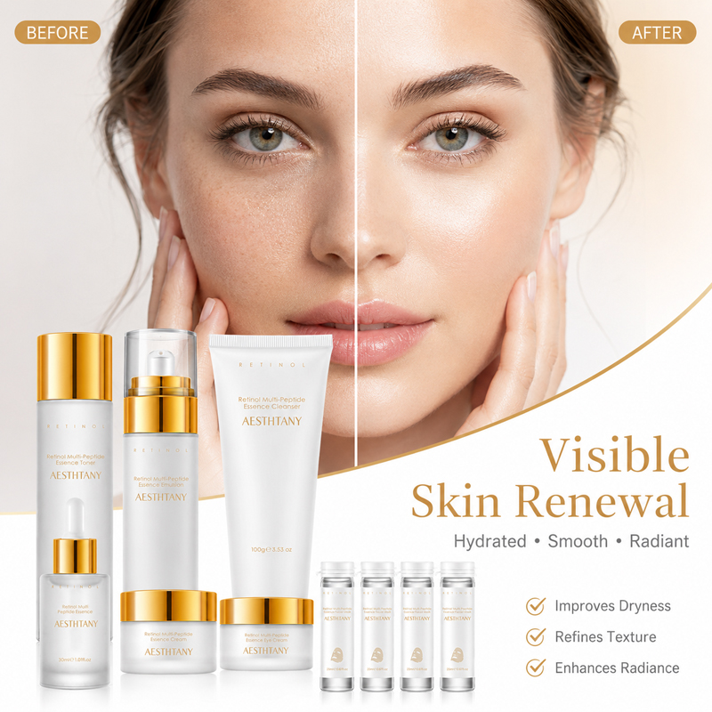 7PCS Retinol Multi-Peptide Ski - Face Mask Storage Box recensione e prezzo