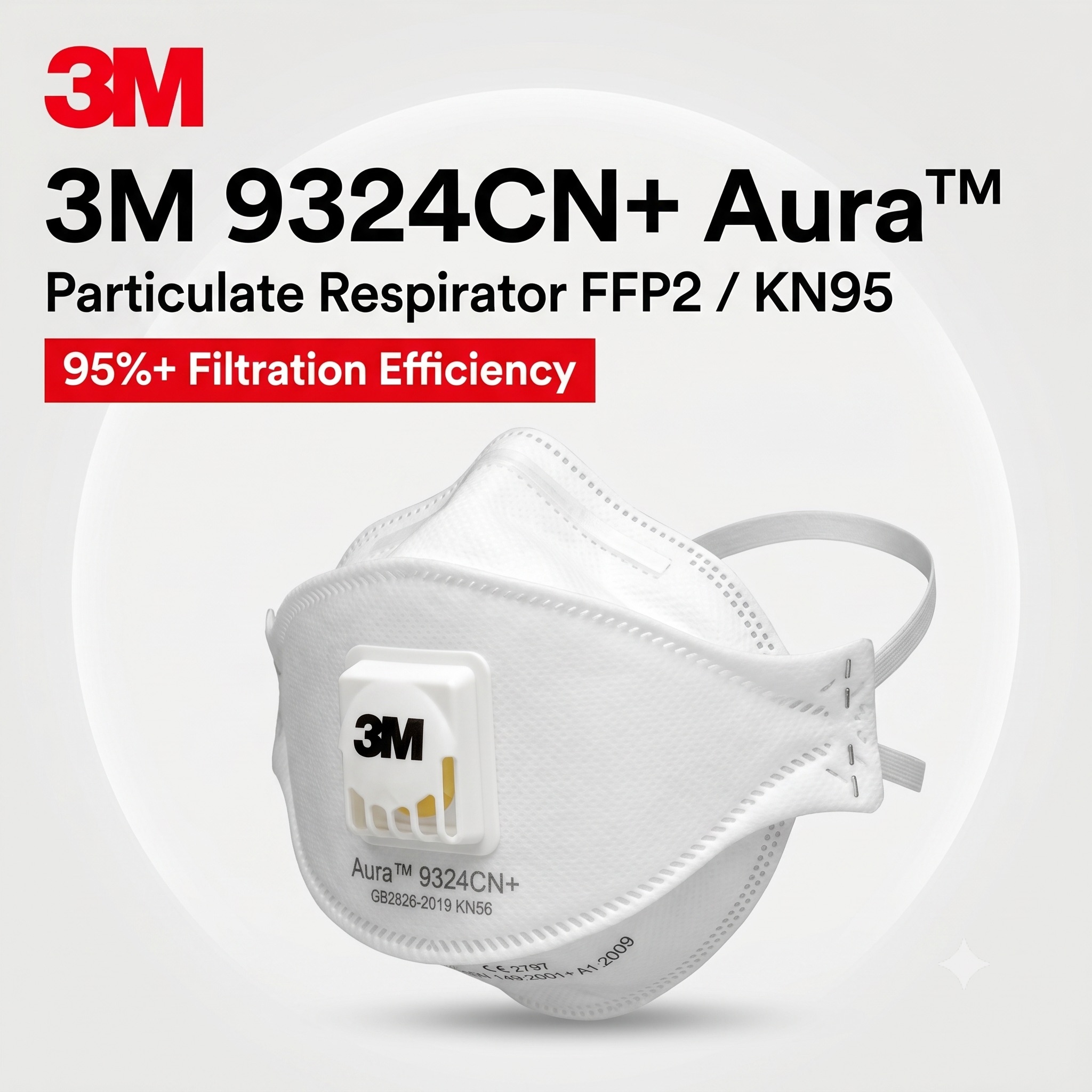 3M 9324CN+ Respirator FFP2 KN9 - Kn95 Respirator Mask recensione e prezzo