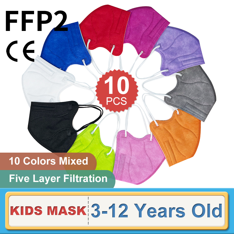 10PCS Children FFP2 Face Mask  - Kids Face Mask recensione e prezzo