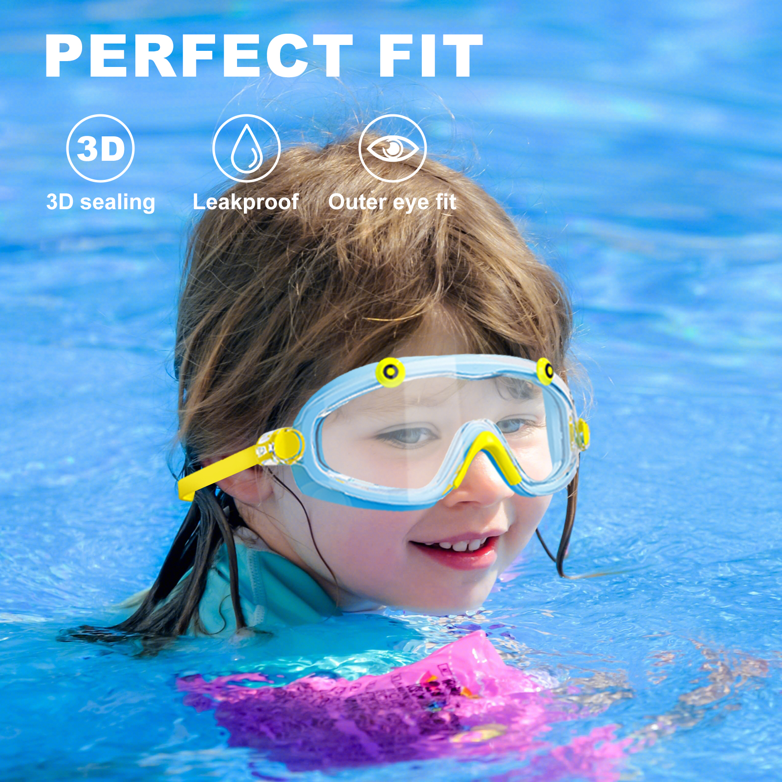 Kids Swim Goggles Boys Girls A - Silicone Mask Bracket recensione e prezzo