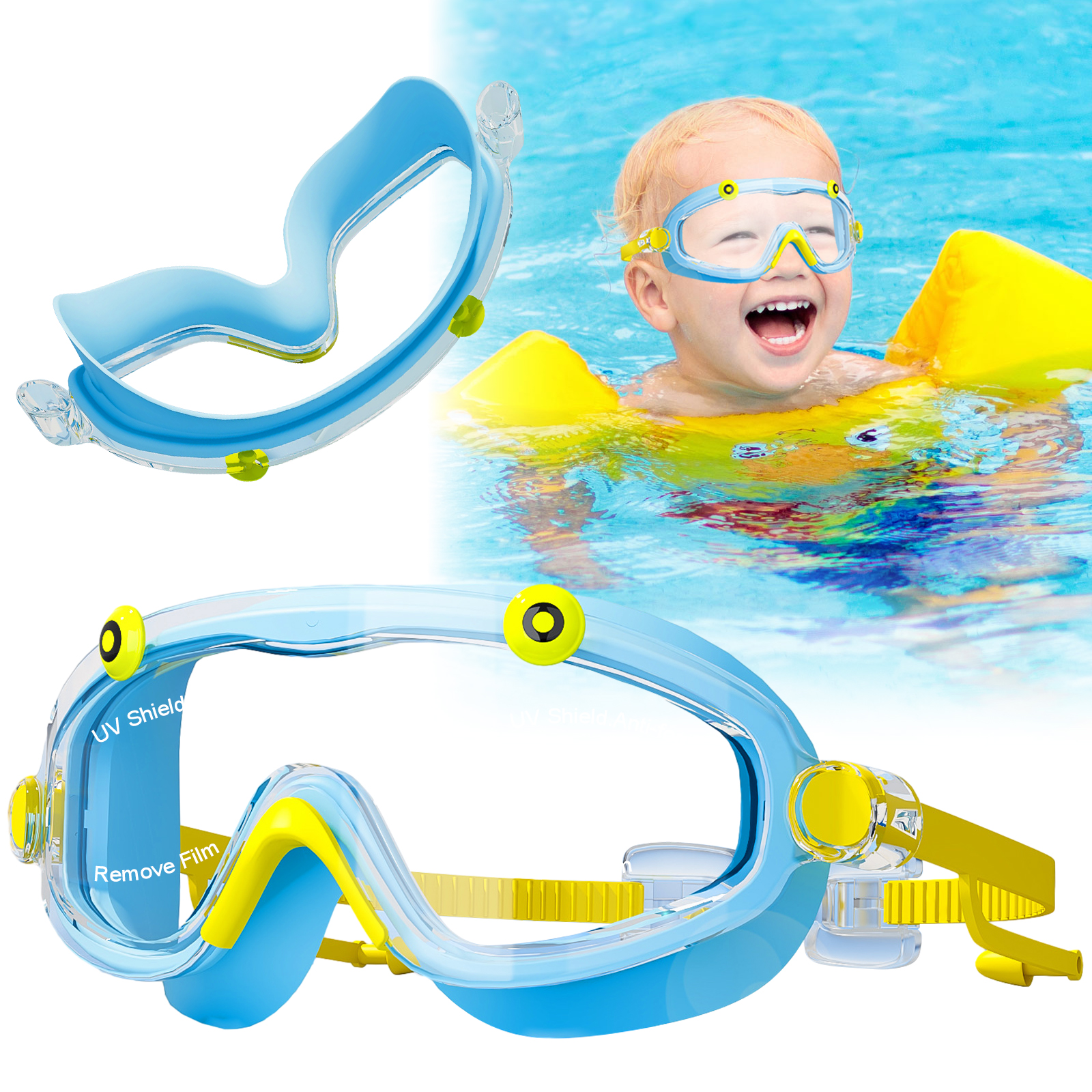 Kids Swim Goggles Boys Girls A - Silicone Mask Bracket recensione e prezzo