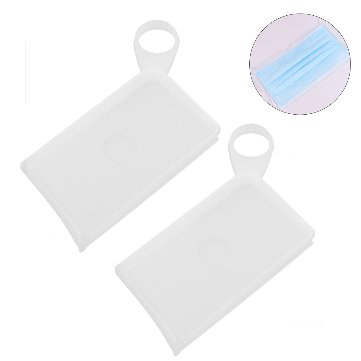 2Pcs Food Grade Silicone Mask  - Face Mask Storage Box recensione e prezzo