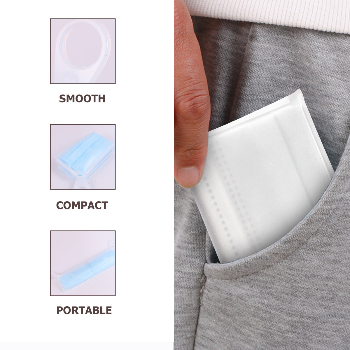 2Pcs Food Grade Silicone Mask  - Face Mask Storage Box recensione e prezzo