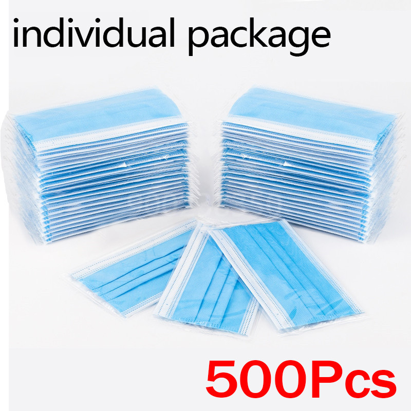 10-500pcs Disposable Adults in - Disposable Mask Blue recensione e prezzo