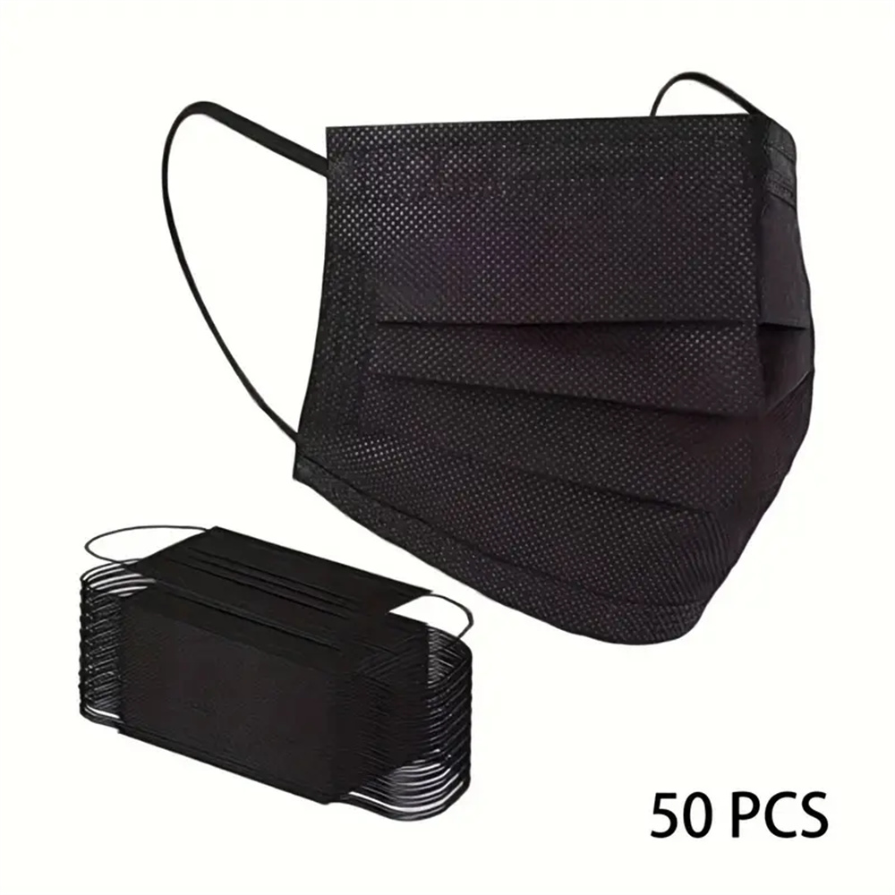 50-200pcs Black Disposable Fac - Black Face Mask Pack recensione e prezzo
