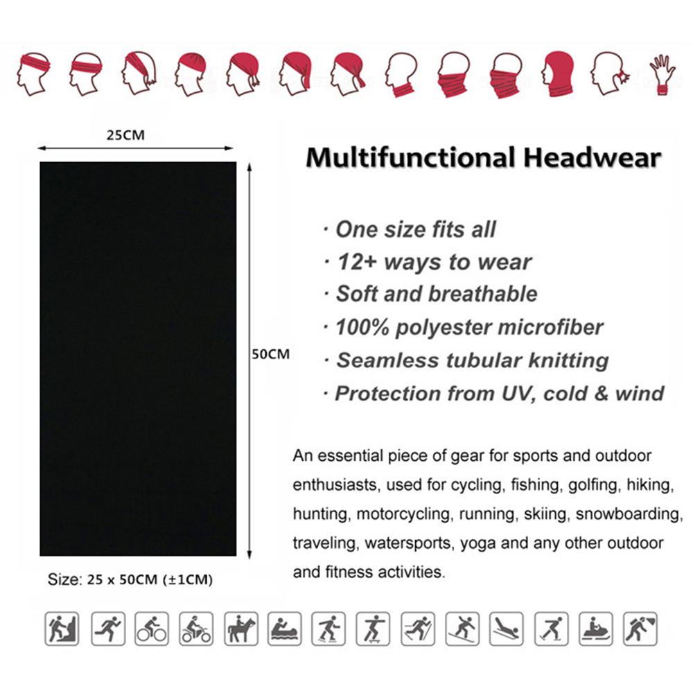 Seamless Solid Color Bandanas  - Neck Gaiter Face Cover recensione e prezzo