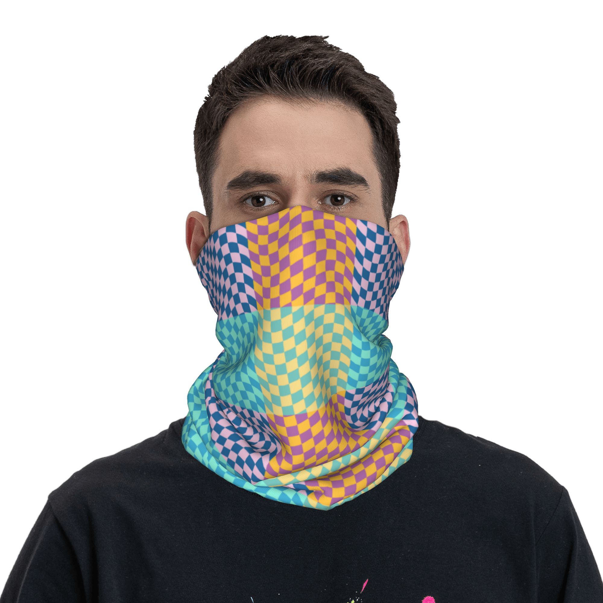 Custom Colored Checkered Banda - Neck Gaiter Face Cover recensione e prezzo