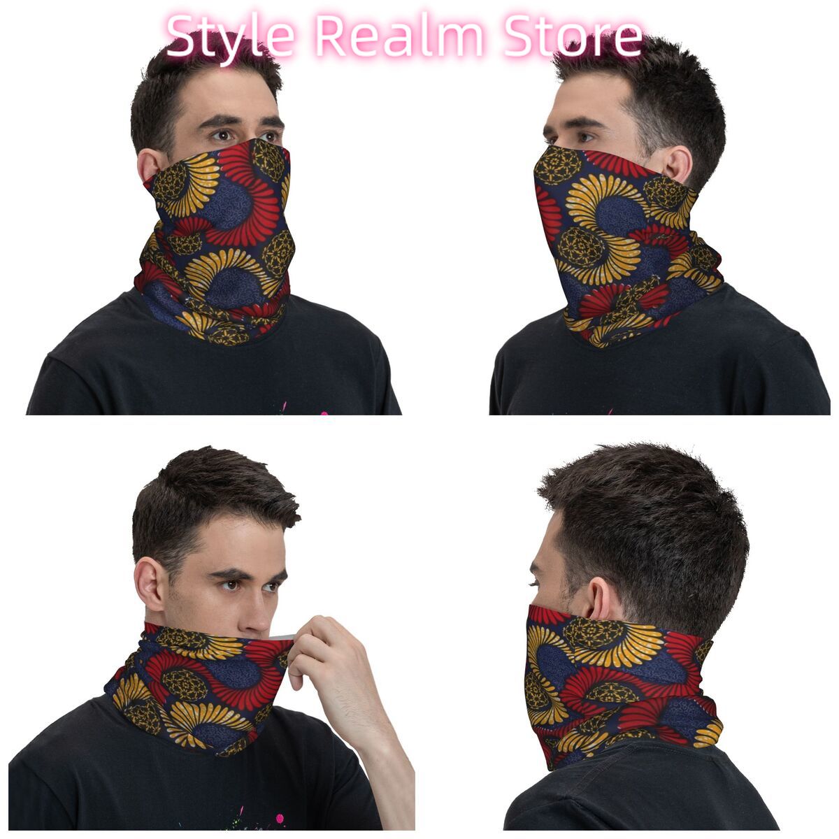 Ankara African Pattern Bandana - Neck Gaiter Face Cover recensione e prezzo