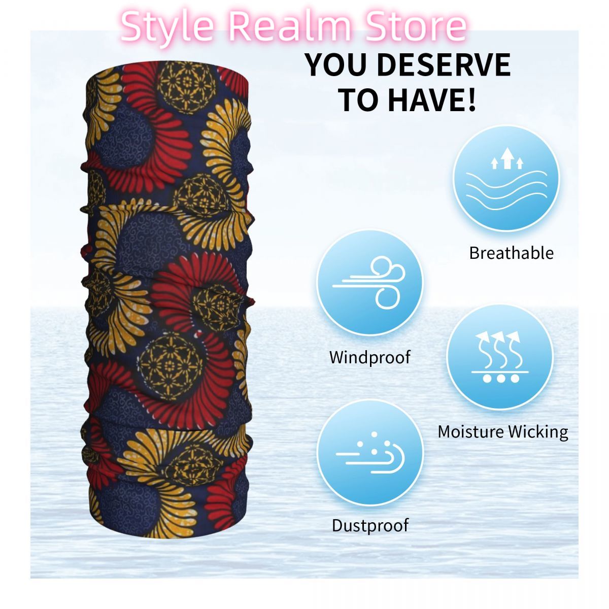 Ankara African Pattern Bandana - Neck Gaiter Face Cover recensione e prezzo